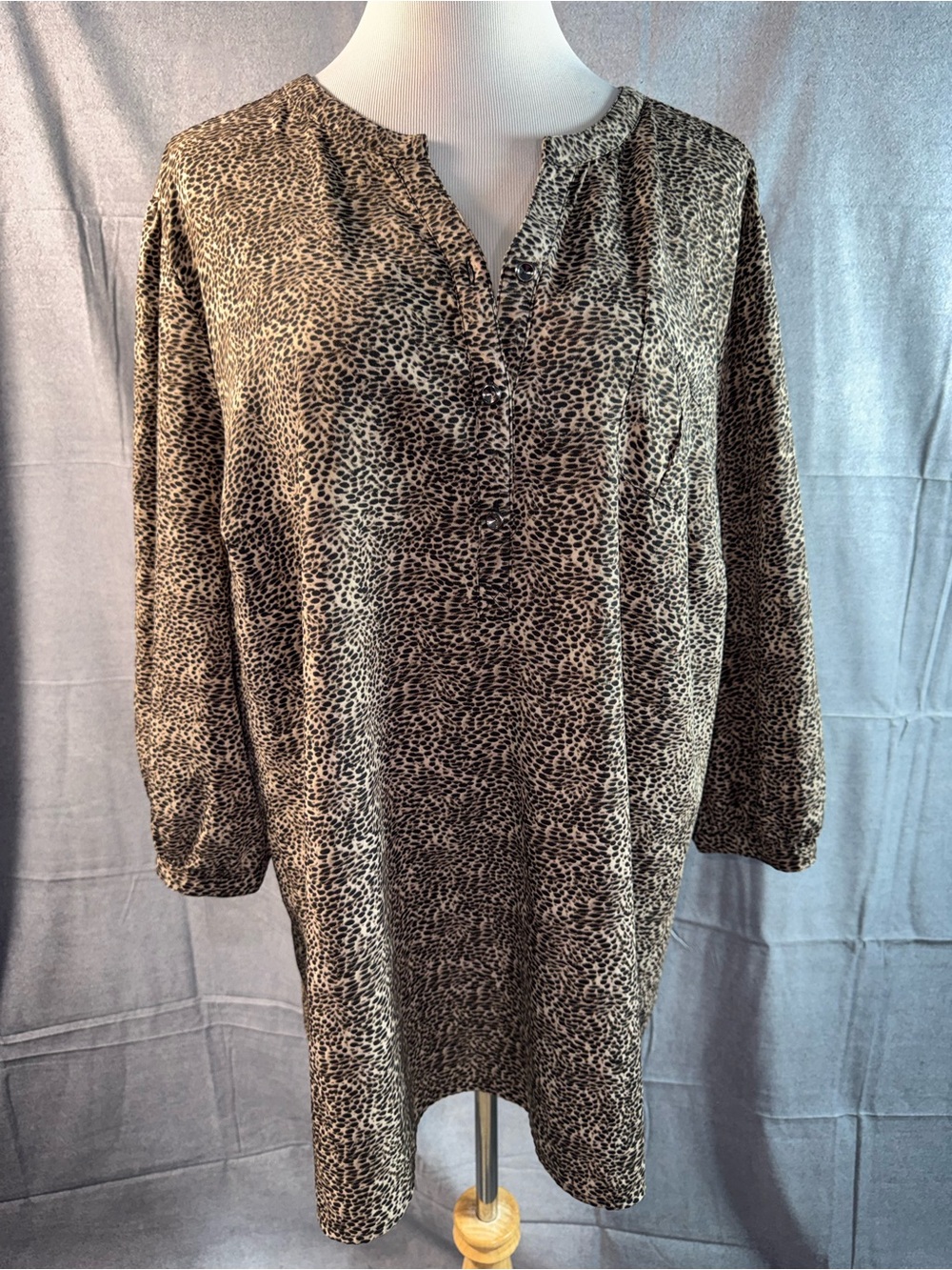 1284-Cj Banks Brown Leopard Print Tunic